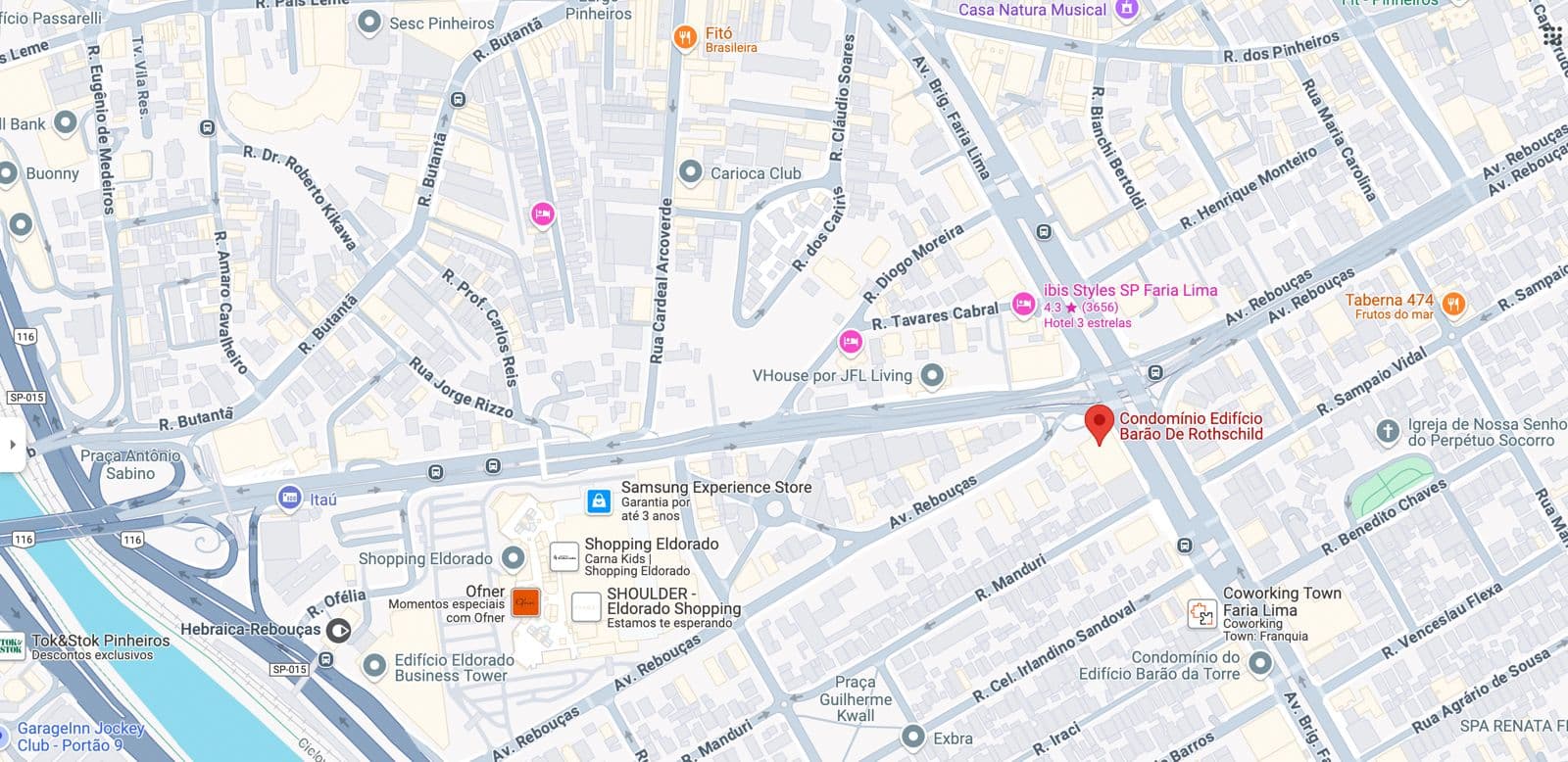 Mapa da localização da sede